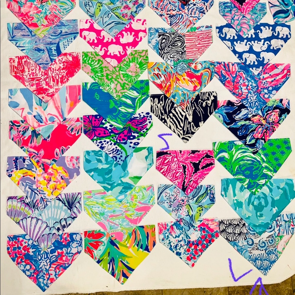 Lilly Pulitzer dog bandannas sizes xs/s/m/L
